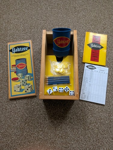 Yahtzee wooden box - yahtzee, nostalgia