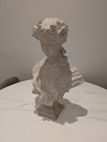 Young woman bust statue - woman,