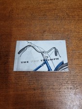 The New Triumph Cycle Bicycle Advertising Brochure 1956 Roadster Tourist Junior 