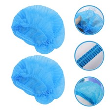 100 Pcs Non Woven Disposable Hair Caps Elastic Hair Nets for Hospital Settings