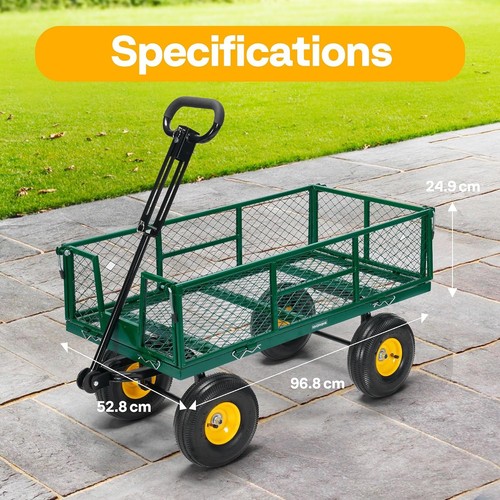 Steel garden cart trolley - steel,