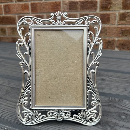 Ornate silver tone picture - ornate,