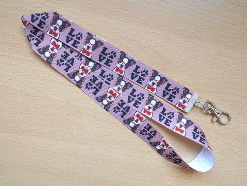 Boston terrier dog lanyard - dog,