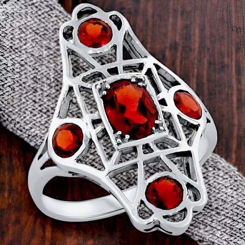 Genuine garnet art deco style - deco,