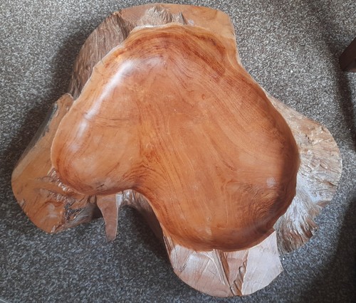 Wooden bowl fruit 45cm hand - wooden,