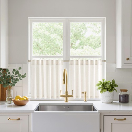 Kitchen curtain over sink - over,