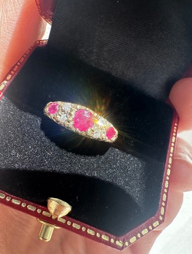 Vintage ruby diamond - and, 9ct