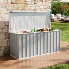 580L Outdoor Storage Box Garden Patio Metal Chest Container with Code Lock & Lid