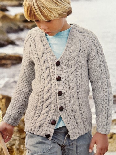 Childs cardigan round - &,