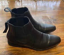 Beckett Shoes Mens Black Smart Slip On Chelsea Boots Size UK 7 Shoezone