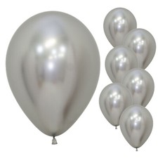 50 x Reflex Silver Balloons  12" Wedding  Party Decorations Biodegradable Eco
