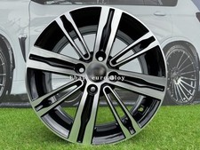 4X 16 Inch 4X100 Black Polished Wheels: Fits For Kia Picanto,Rio,Stonic, Toyota