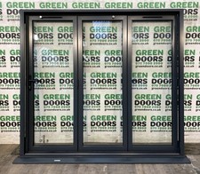 ANTHRACITE GREY BI-FOLDING DOORS BIFOLDING SLIDING ALUMINIUM ALI EXTERNAL GLAZED