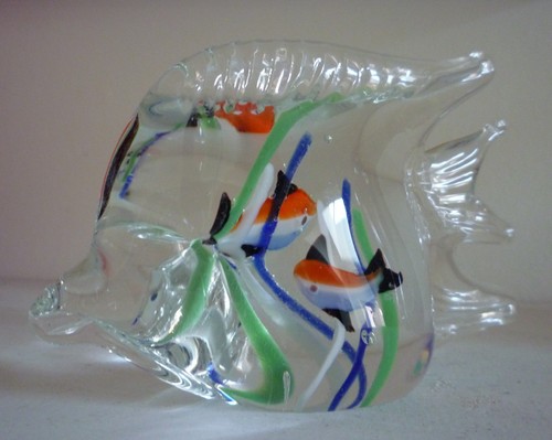 Hand blown murano glass - blown, fish