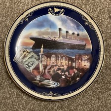 Bradford Exchange Titanic Plate The Smoking Room ~ Queen Of The Ocean 1999  