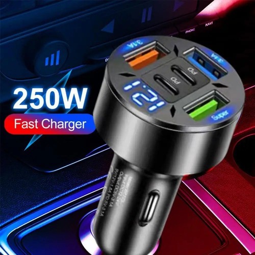 Fast car charger quad usb - charger,