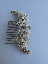 Seed Bead Floral Vine Comb