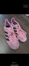 Stunning Adidas Gazelle indoor Bliss pink/purple/ black in UK 3