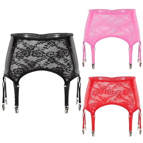 Women lace patchwork leather - lace,