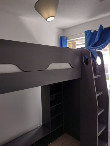 High rise bed with underneath - with,
