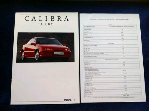 Opel calibra turbo brochure - turbo,