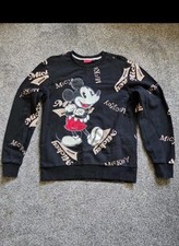 Disney Mickey Mouse Jumper Black Size Medium