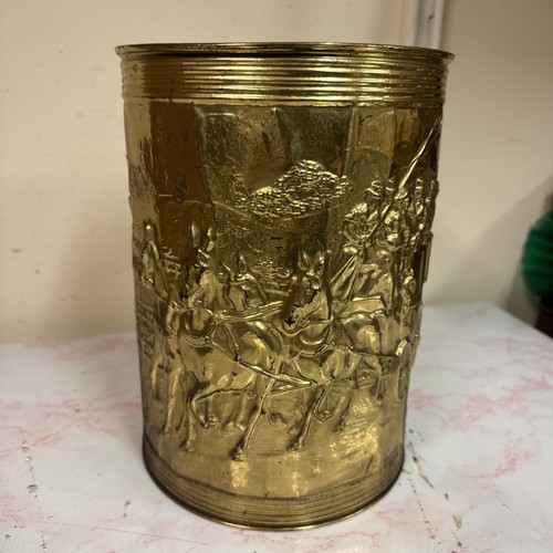 Vintage brass embossed waste - vintage,