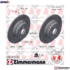 2x BRAKE DISC 400.3621.53 FOR