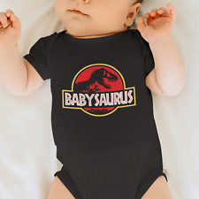 Babysaurus Babygrow - Baby Suit Vest Grow Top Bodysuit Jurassic Film Dinosaur