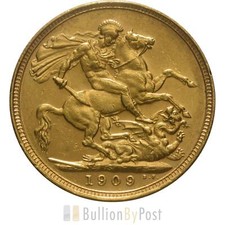 1909 Gold Sovereign - King Edward VII - S