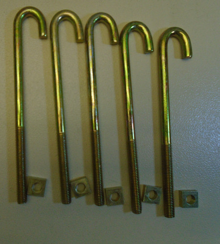 Hook bolts square nuts - m8,