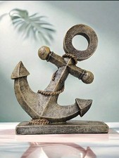 Rustic Resin Anchor Sculpture