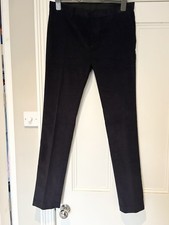 Topman Slim Fit Needle Cord Navy Formal Trousers 32Long BNWT