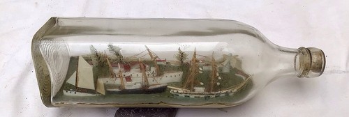 Ship bottle diarama - ship,