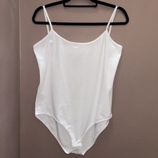 Women’s White Body Stocking Vest Size 14 Never Worn