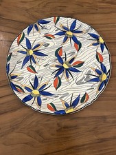 Longwy / Large Decorative Plate "Boisfleury" 36 CM / Enamels Of Longwy Vintage
