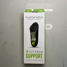 Women’s Sof Sole Plantar Fascia Support Insoles Size 5-11 ladies new open box