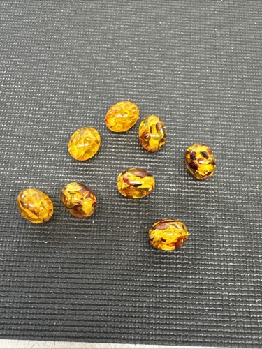 Set amber beads - set, 8
