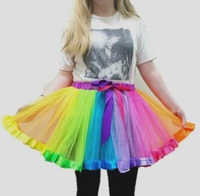 CLOWN TUTU FANCY DRESS RAINBOW