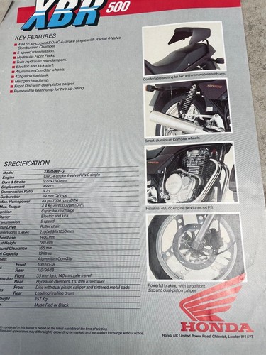 Honda classic xbr500 sports - honda,