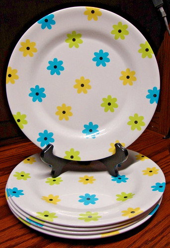 5pc white colorful flowers - 5pc,