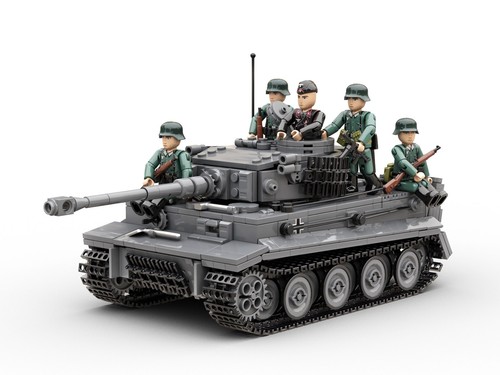 Buildarmy ww2 tiger1 tank - tank, grey