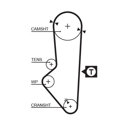 Gates timing belt cambelt - cambelt, 126