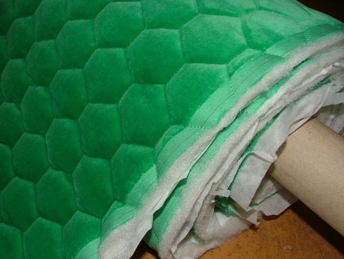 Romo green quilted velvet - green, 3d