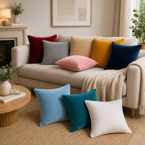 Plush velvet cushion covers - plush,