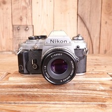 Faulty Nikon FG Camera with 50mm f1.8 Series E Lens - Not Working + Fungus
