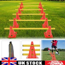 Agility Training Hurdle Trainer Kit - 12 Cones with Holes and 6 Poles