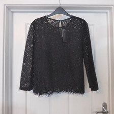 Adiva Top Blouse XL Black Lace