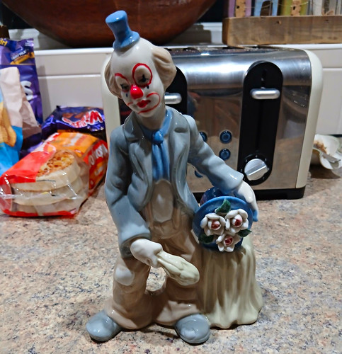 Ceramic clown figurine - clown,