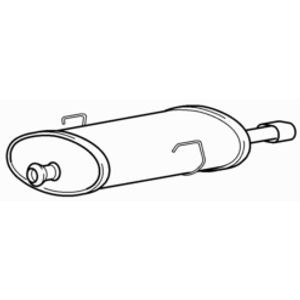 Rear exhaust silencer - back, box